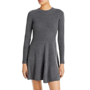 Aqua Gray Long Sleeve Dress